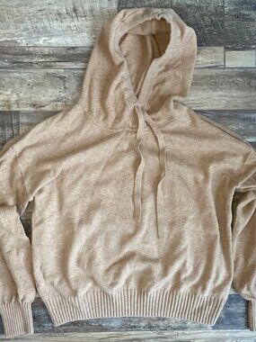 Gap Women’s Sweater Size Large Brown Hooded Knit